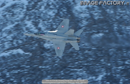2003-10-10 Axalp Shooting Range 048 - FA-18C Hornet
